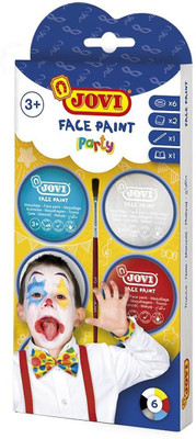 

Jovi Cream Face Paint Kit : Party Theme ( 6 jars 8ml each + 1 Brush + 2 Sponges) 174P(Pack of 6)