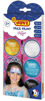 

Jovi Cream Face Paint Kit : Princess Theme ( 6 jars 8ml each + 1 Brush + 2 Sponges) 174G(Pack of 6)