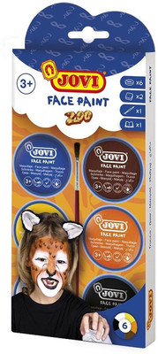 

Jovi Cream Face Paint Kit : Zoo Theme ( 6 jars 8ml each + 1 Brush + 2 Sponges) 174Z(Pack of 6)
