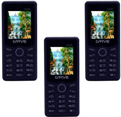 Gfive U330 Combo of Three Mobiles(Blue)