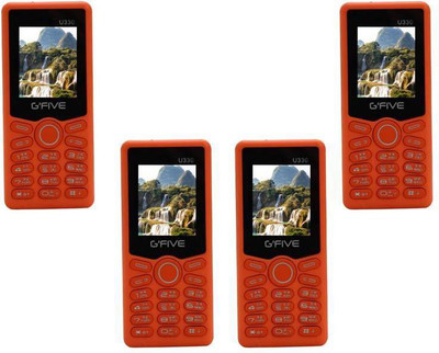 

Gfive U330 Combo of Four Mobiles(Orange)