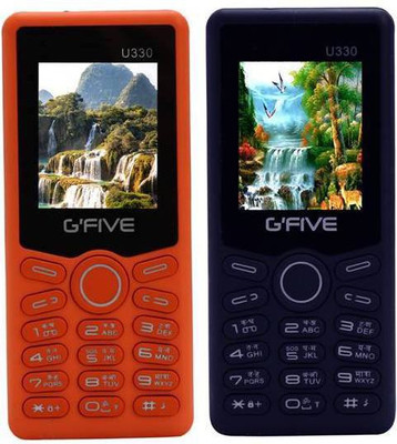 

Gfive U330 Combo of Two Mobiles(Orange&Blue)