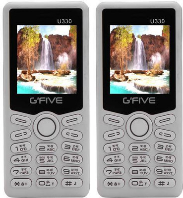 

Gfive U330 Combo of Two Mobiles(White&White)