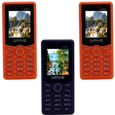 

Gfive U330 Combo of Three Mobiles(Orange)
