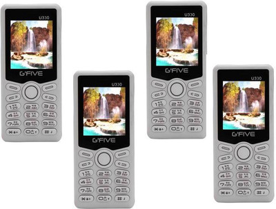 

Gfive U330 Combo of Four Mobiles(White)