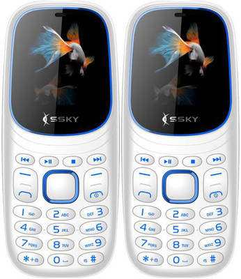 

Ssky K7 Pro Combo of Two Mobiles(White)