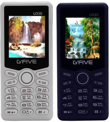 

Gfive U330 Combo of Two Mobiles(White&Blue)