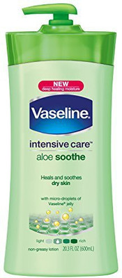 

Vaseline Body Lotion, Aloe Soothe (Pack of 3)(609 ml)