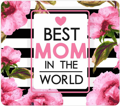 

Giftsmate Mothers day gifts, Printed Mouse Pad for Mom Floral Best Mom in the World Mousepad(Multicolor)