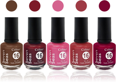 

seven 7 seas cosmetics makeup velvet matte nail polish Premium multicolor Collection Combo shade 20