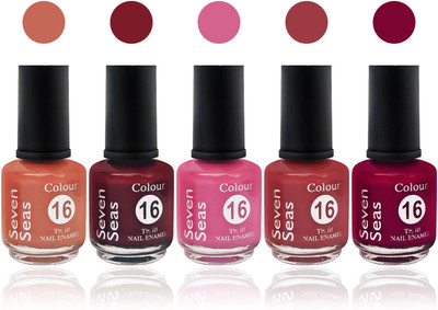 

seven 7 seas cosmetics makeup velvet matte nail polish Premium multicolor Collection Combo shade 19