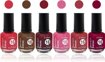 

seven 7 seas cosmetics makeup velvet matte nail polish Premium multicolor Collection Combo shade 27