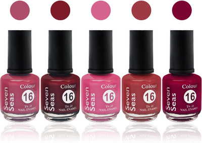 

seven 7 seas cosmetics makeup velvet matte nail polish Premium multicolor Collection Combo shade 21
