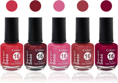 

seven 7 seas cosmetics makeup velvet matte nail polish Premium multicolor Collection Combo shade 24