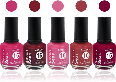 

seven 7 seas cosmetics makeup velvet matte nail polish Premium multicolor Collection Combo shade 23