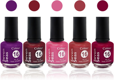 

seven 7 seas cosmetics makeup velvet matte nail polish Premium multicolor Collection Combo shade 26