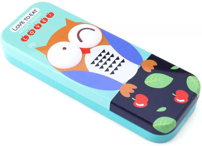 

Offspring Box Animal Art Metal Pencil Box(Set of 1, Multicolor)
