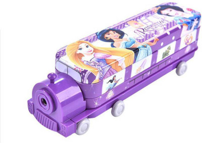 

Creative Cartoon Frozen type pencil box Art Metal Pencil Box(Set of 1, Purple)