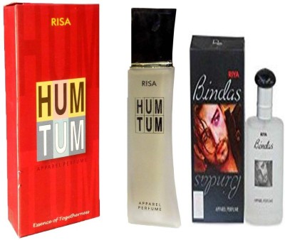 

Riya BINDAS MANIA PERFUME BODY SPRAY 150 ML + HUM TUM PERFUME BODY SPRAY 150 ML Eau de Parfum - 150 ml(For Men & Women)