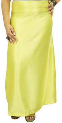 YMS lemonyellowpetticoat Satin Blend Petticoat(XL)