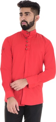 FabTag - ELEPANTS Men Solid Casual Red Shirt