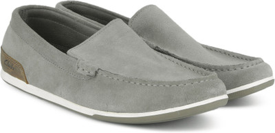 

Clarks Medly Sun Sage Suede Loafers For Men(Grey