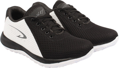 

AMJ Black Sports Gym & Training shoes Walking Shoes For Men(Black, White