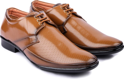 

Floxtar Men's Tan Formal Shoe Lace Up For Men(Tan