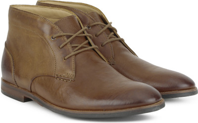 

Clarks Broyd Mid Tan Leather Boots For Men(Tan