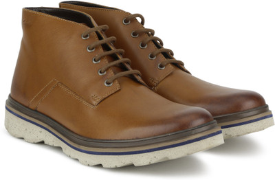 

Clarks Frelan Hike Cognac Leather Boots For Men(Tan