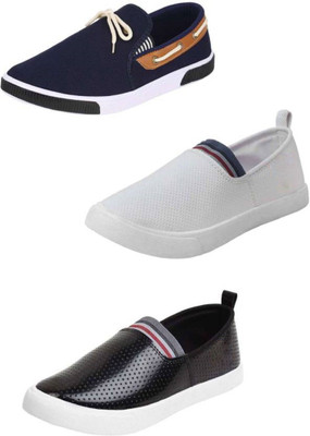 

SHOEFLY Multicolor Combo-(3)-700-717-417 Slip On Sneakers For Men(Multicolor