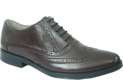 

ASM Brown Brogues Synthetic Leather Shoes Lace Up For Men(Brown