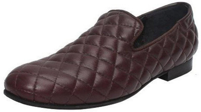 

Bare Skin Bareskin men wine long wamp diamond stitched genuine leather slip on Party Wear For Men(Burgundy