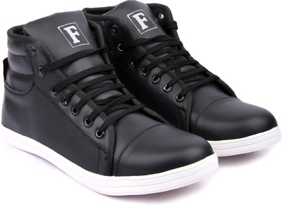 Floxtar Men's Black Sneakers Sneakers For Men(Black