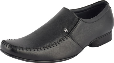 

Madoks Men's Black Leather Slip On For Men(Black
