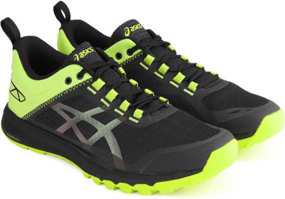 

Asics GECKO XT Running Shoes For Men(Black, Green, 9097