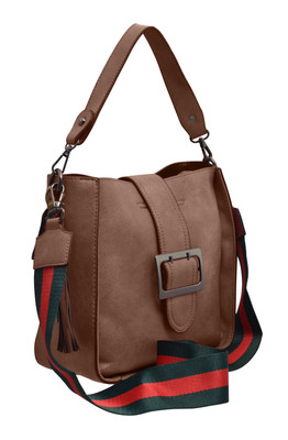 TAP FASHION Women Casual Brown PU Sling Bag