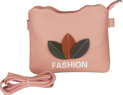 

La Fleur Girls Casual Pink PU Sling Bag