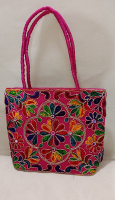 

qureshitradingcompany Women Casual Pink Satin Shoulder Bag