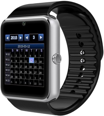 

ewell Wrist Watch With Calling Features Camera & SIM Card Support with Apps,Touch Screen,Multi Language Compatible With All Smart Phones silver Smartwatch(Black Strap Free Size)