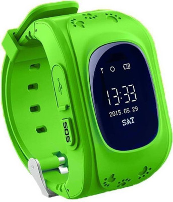 MOBILE FIT Jiyanshi Kids Tracker Wrist with GPS & GSM System with functions Children Safe White Smartwatch (Green Strap Free size) GREEN Smartwatch(Green Strap FREE SIZE)