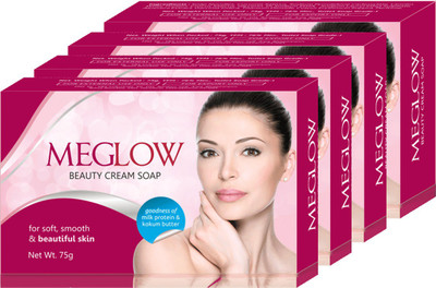 

Meglow Beauty Cream Soap for smooth & Soft Skin(75gm each)-[Pack of 4](300 g, Pack of 4)