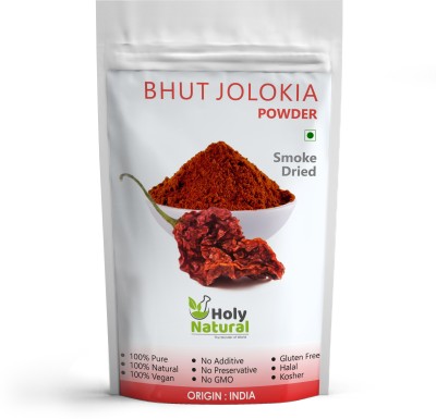 

Holy Natural Bhut Jolokia Chilli Powder (Smoke Dried) - 50 GM(50 g)