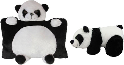 

Tajpur Traders Panda Pillow And Panda Soft Toy - 30 cm(Black, White)