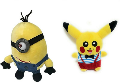 

soniya Enterprises Pikachu-42cm and Minion - 20 cm(Multicolor)