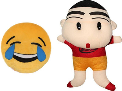 

MTC Laughing Tears Cushion (32cm)Combo With Shinchan (40cm) Stuffed Toy - 40 cm(Yellow)