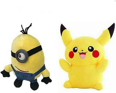 

soniya Enterprises minion-20cm and Pikachu - 30 cm(Multicolor)