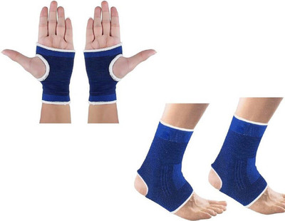 

Trendmakerz Firm Compression Combo Palm Ankle Support(Blue
