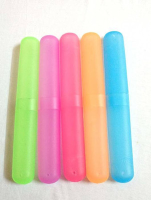 

H D Enterprise Travel Toothbrush Tube Cover Set of 5 Plastic Toothbrush Holder