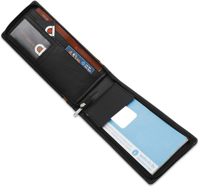 

COI Leatherette Cheque Book Holder/Document Holder (Black And Brown)(Black)